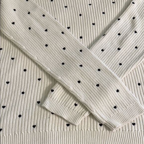 Talbots Cream Sweater with Black Dots - Picture 4 of 6